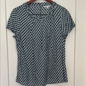 Stylish Green and White Women's Top